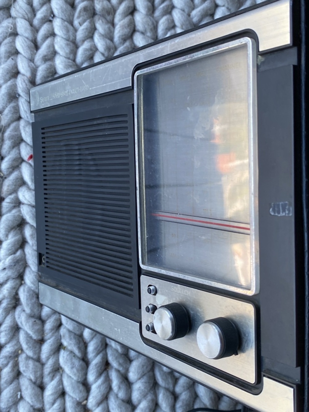 Sears vintage Black and Silver Portable AM/FM Radio